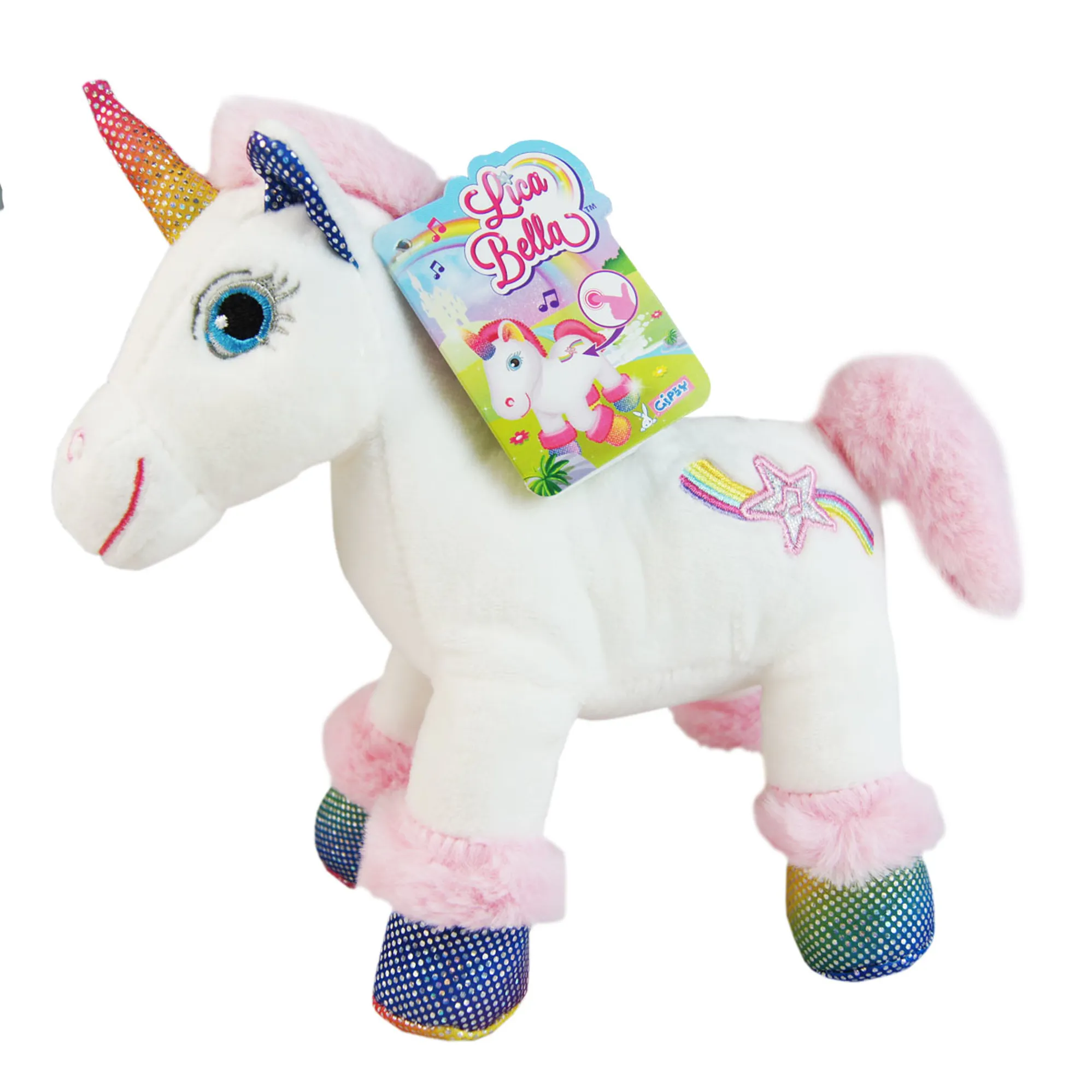 Gipsy Lica Bella Musical Unicorn Toy White/Pink