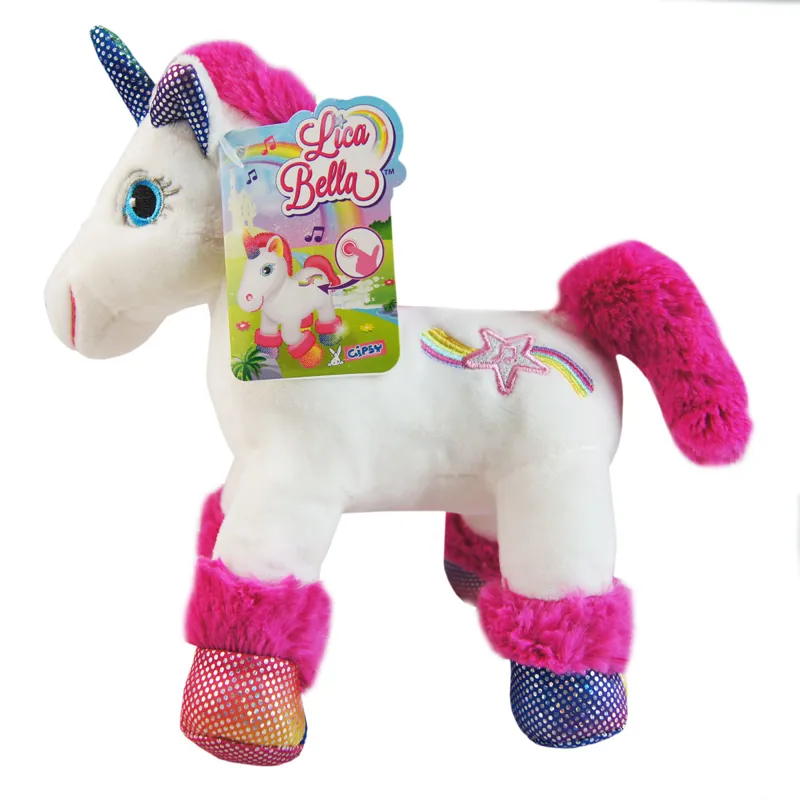 Gipsy Lica Bella Musical Unicorn Toy White/Rose Redpost Equestrian