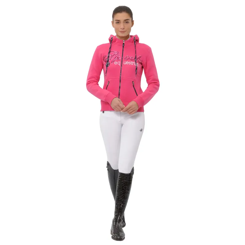 Spooks Roxy Ladies Zipped Hoodie - Pink-2