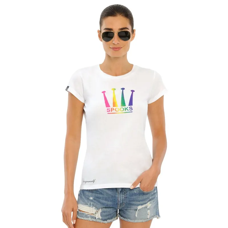 Spooks Rainbow Crown Ladies T-Shirt - White