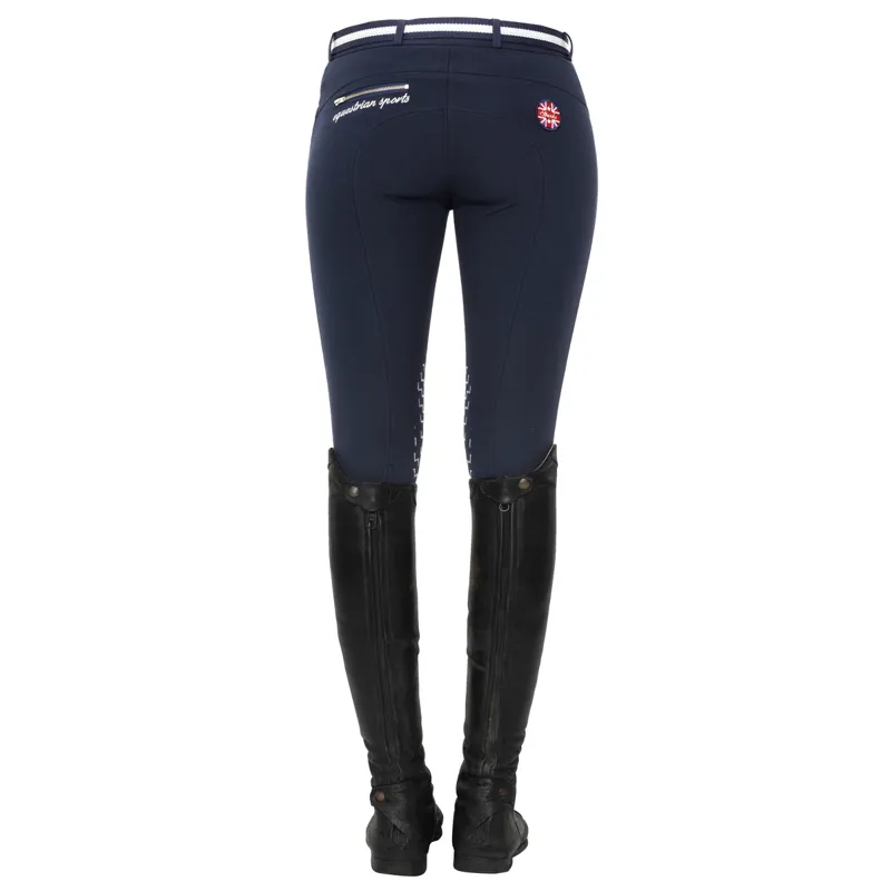 Spooks Valerie Knee Grip Ladies Breeches - Navy-1
