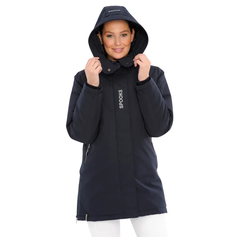 Spooks Evaa Ladies Long Jacket - Navy-3