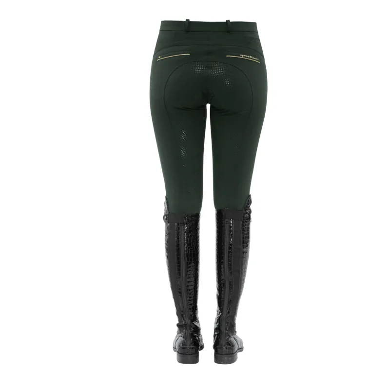 Spooks Annber Full Grip Ladies Breeches - Dark Forest-2