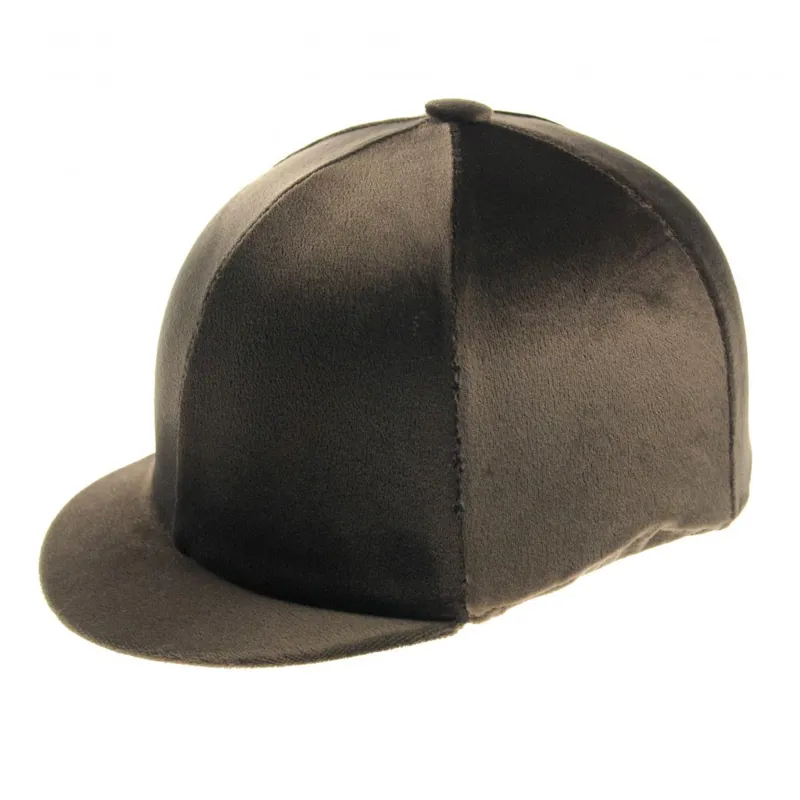 ShowQuest Stretch Velour Velvet Riding Hat Cover Brown