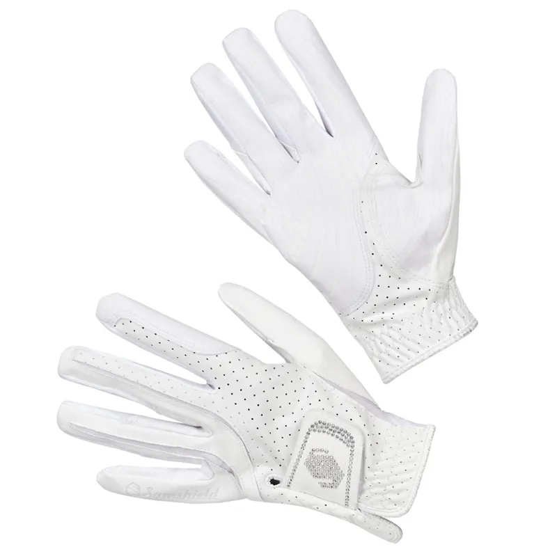 Samshield V-Skin Swarovski Riding Gloves - White