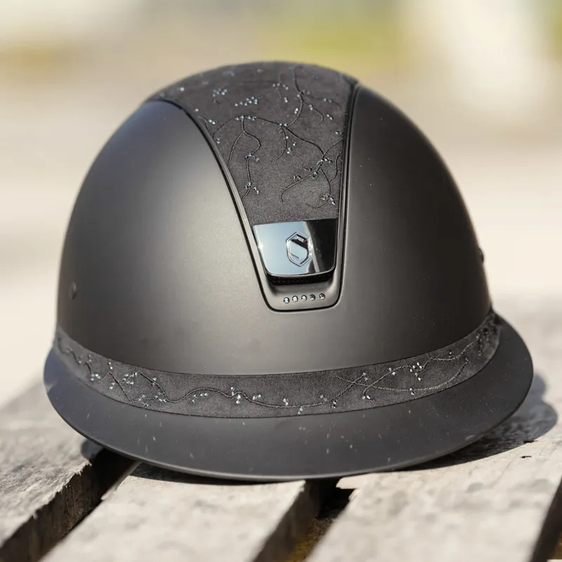 Samshield Miss Shield Shadowmatt Crystal Leaf 5 Crystal Hat - Black-2