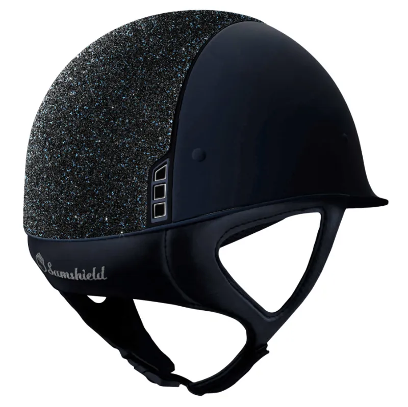 Samshield 1.0 Shadowmatt Crystal Fabric 5 Crystal Riding Hat - Blue/Summer-2