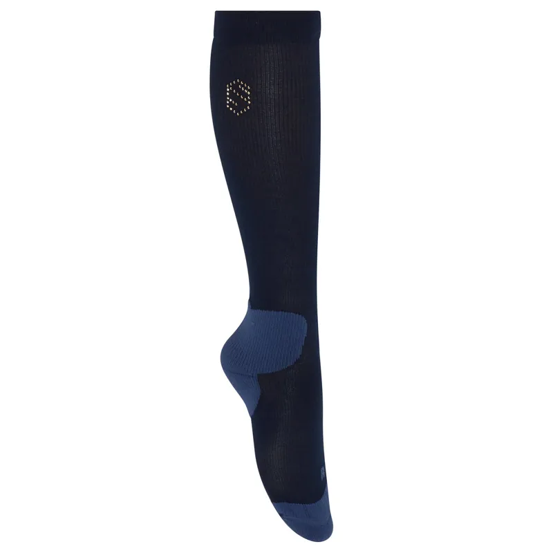Samshield Balzane Soft Ladies Tall Riding Socks Navy/Holographic