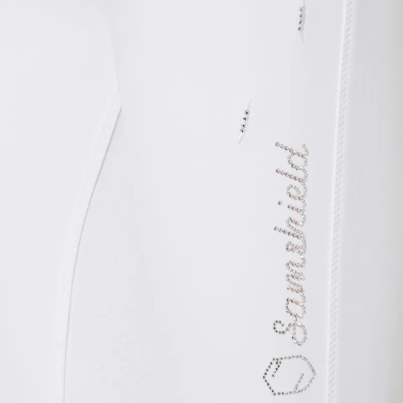 Samshield Clara Holographic Full Grip Ladies Breeches - White-2