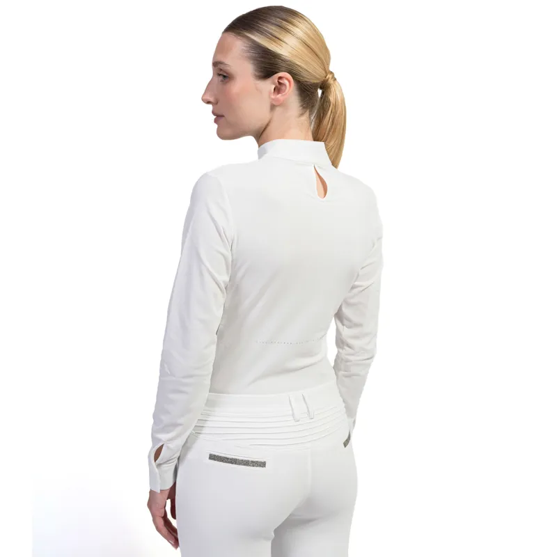 Samshield Loise Leaf Long Sleeve Ladies Competition Shirt - White -1