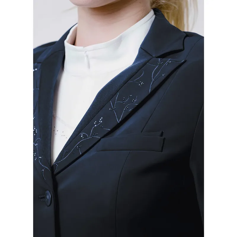 Samshield Louisa Crystal Leaf Ladies Competition Jacket - Navy -2
