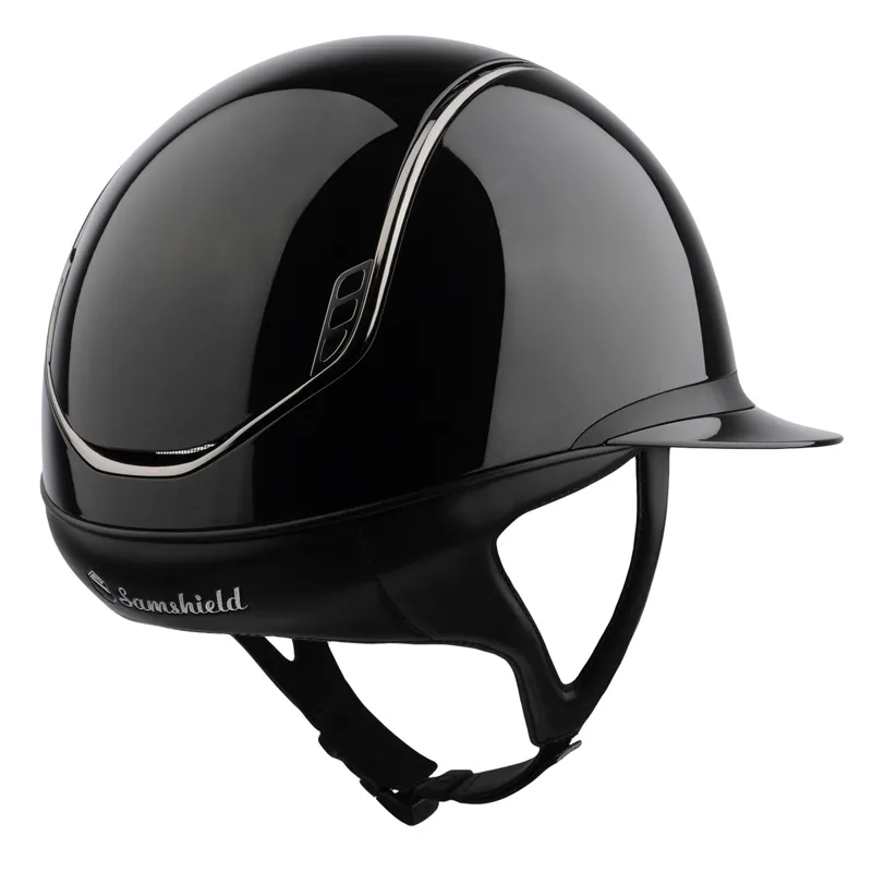Samshield Miss Shield ShadowGlossy 2.0 Standard Riding Hat - Black-1