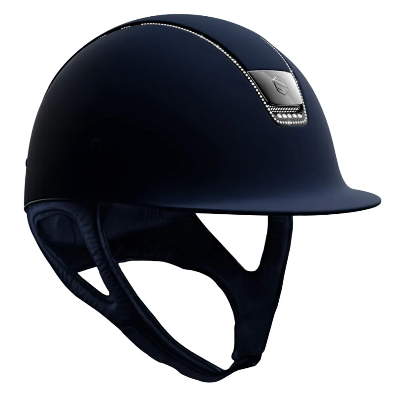 Samshield 1.0 Shadowmatt 255 Crystal Trim Riding Hat - Blue-2