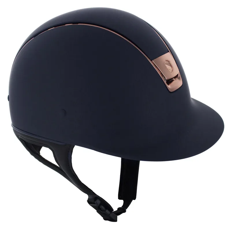 Samshield Shadowmatt Rose Gold Trim and Blason Riding Hat - Blue