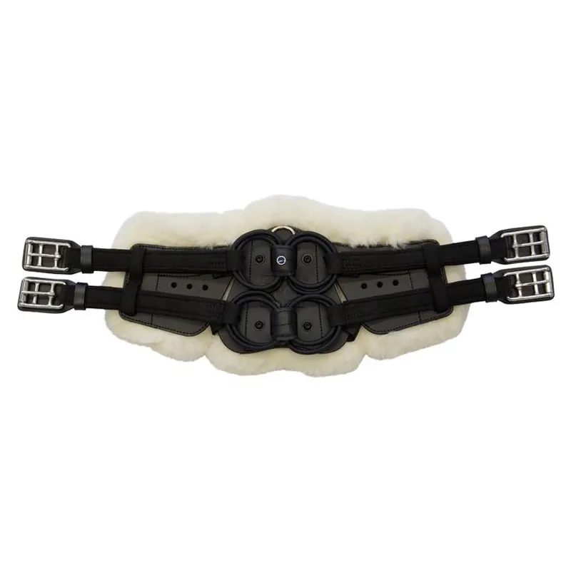 Stubben Equi-Soft Dressage Girth with Lambskin Pad - Black/Natural