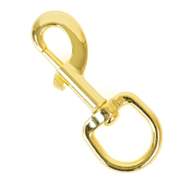 Stockshop Swivel Eye Hook Clip - Brass