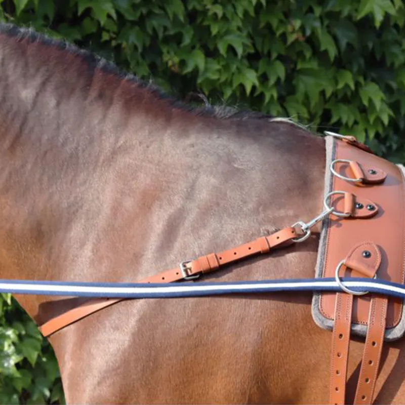 Stubben AKA Leather Chest Strap - Tobacco-2