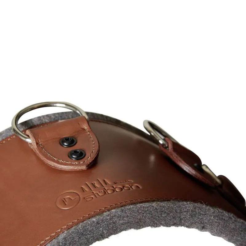 Stubben AKA Leather Lunge Roller Surcingle - Tobacco-1