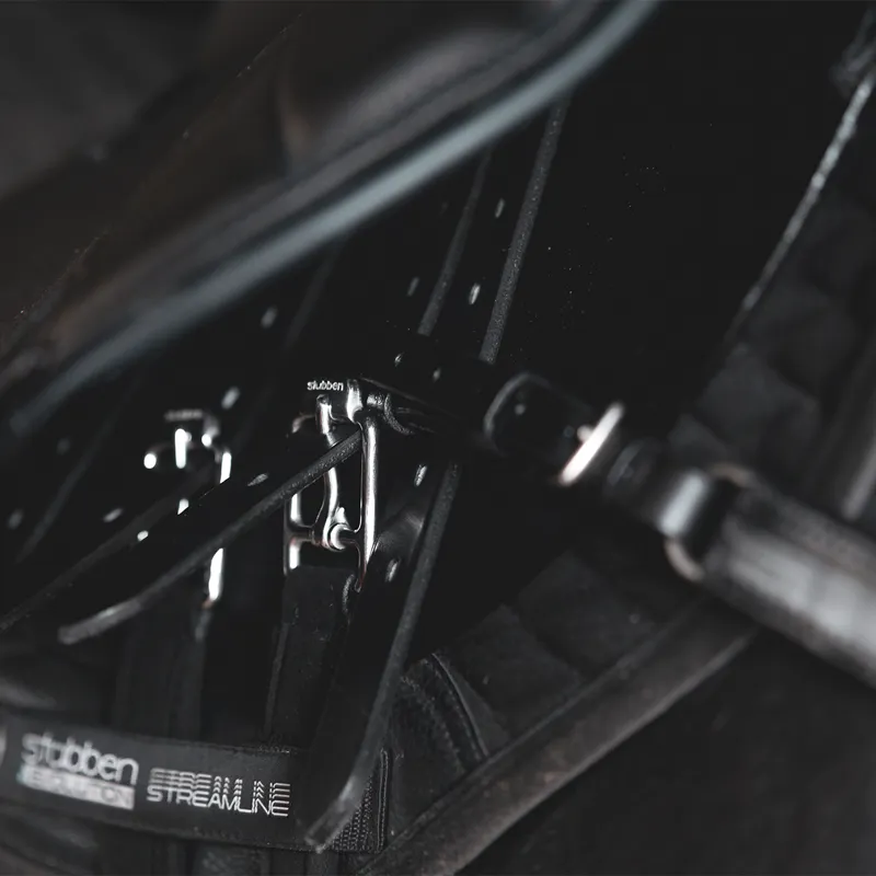 Stubben Padded Leather Breastplate - Black-2