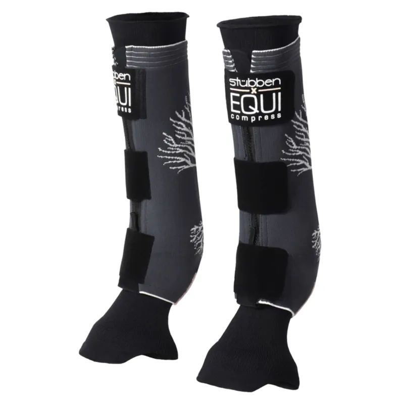 Stubben x EQUI Compress Hind Stockings Set - Grey-1