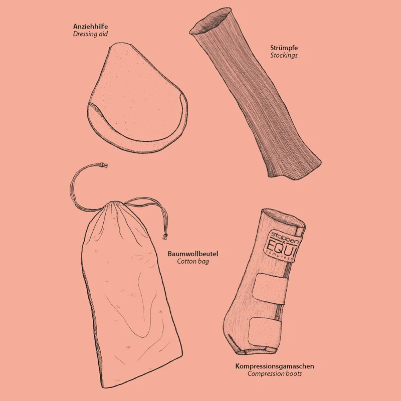 Stubben x EQUI Compress Hind Stockings Set - Grey-6