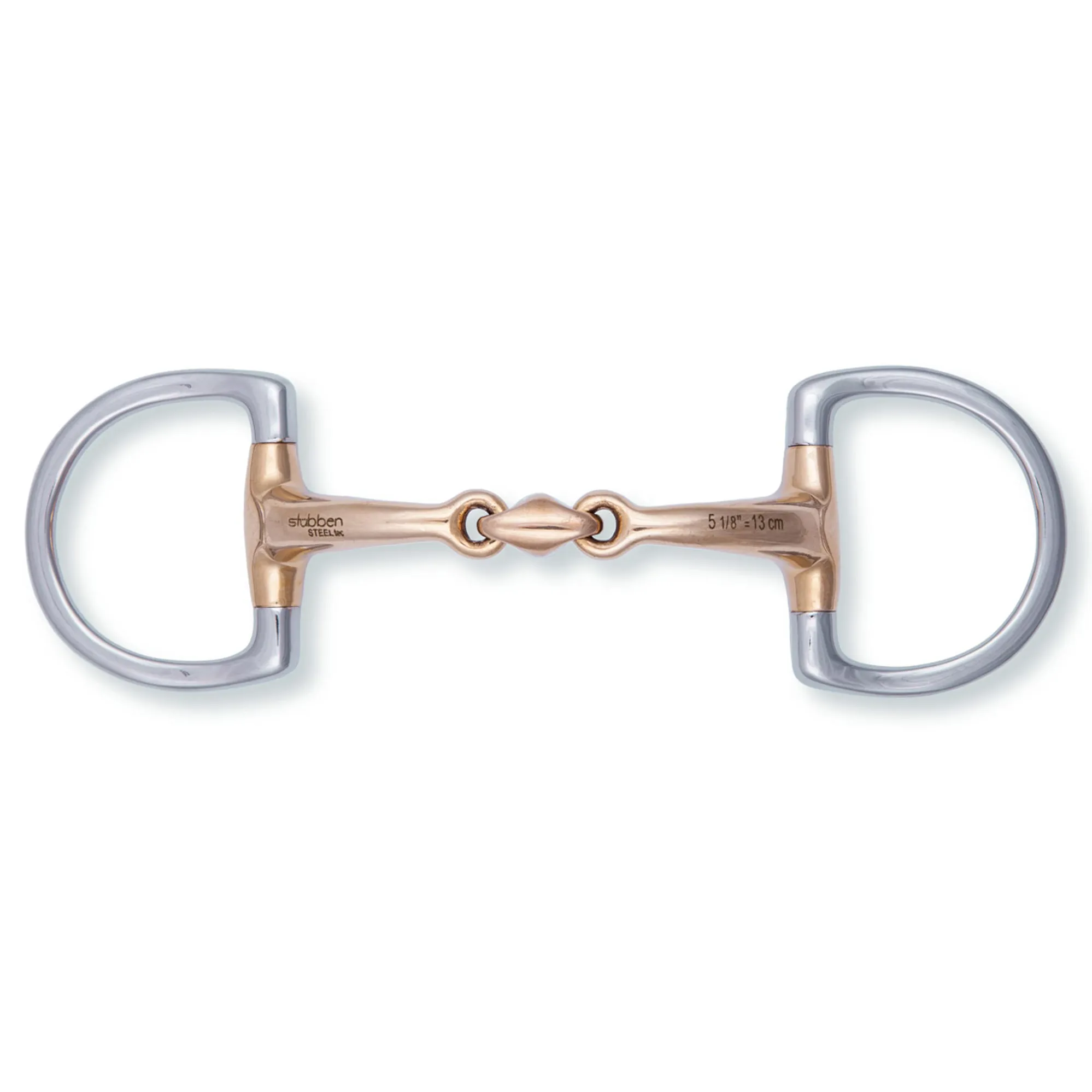 Stubben Anatomic D-Ring Double Jointed Lozenge Snaffle Bit