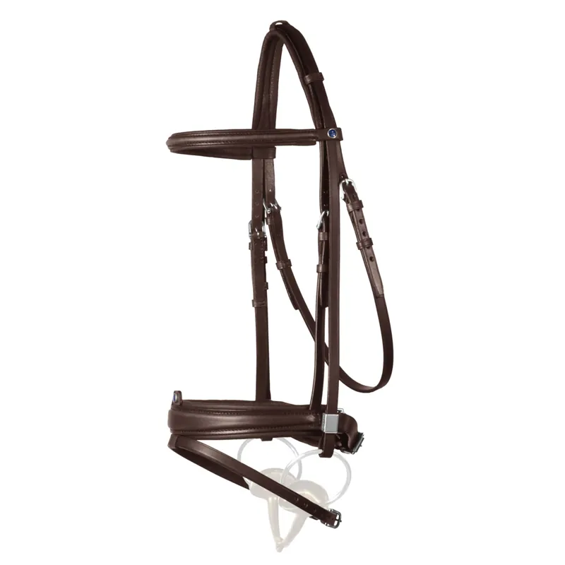 Stubben Leitrim Slide/Lock Dressage Flash 2305 Bridle - Ebony Brown