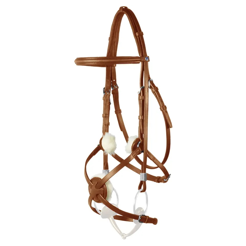 Stubben Leitrim Slide/Lock Mexican 2305 Bridle - Tobacco