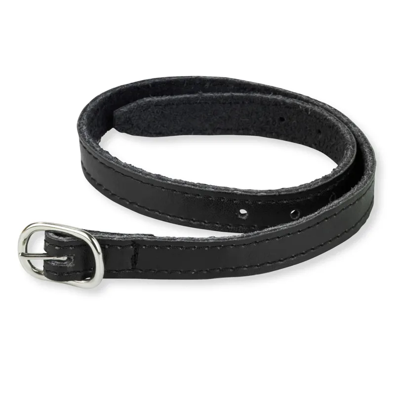 Stubben Leather Spur Straps with Keepers - Black