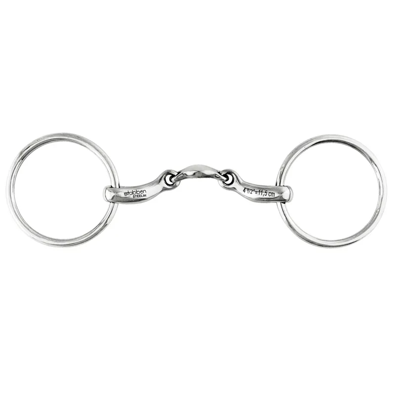 Stubben Anatomical Double Jointed Lozenge Loose Ring Snaffle Bit