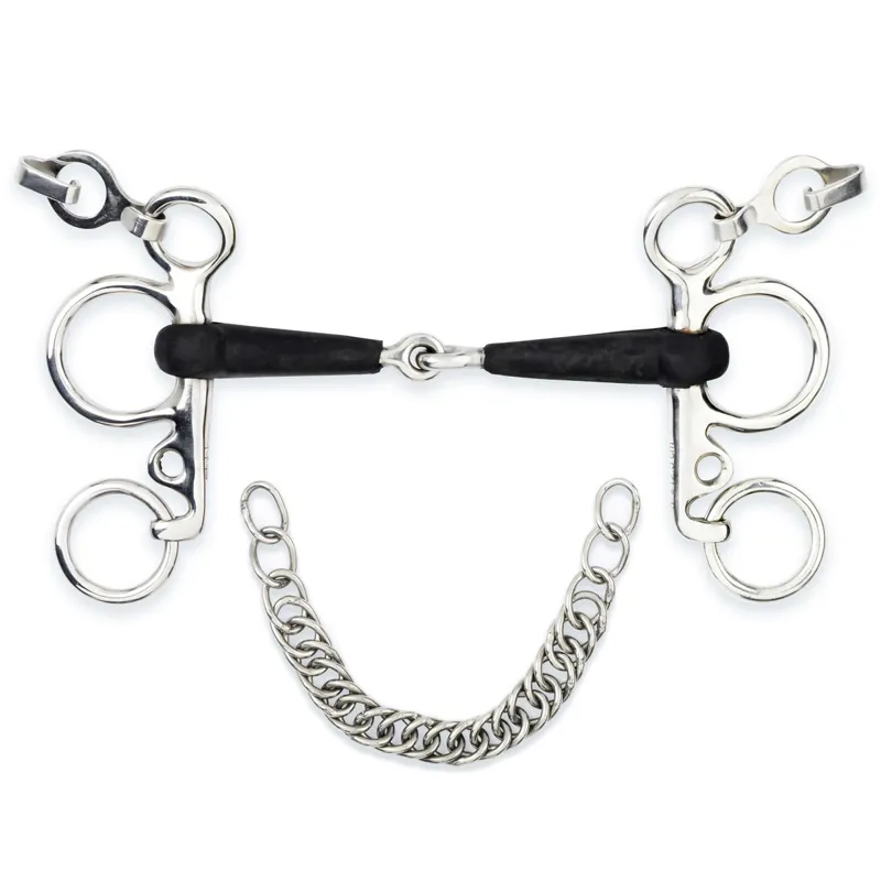 Stubben Rubber Coated Single Jointed Pelham Bit