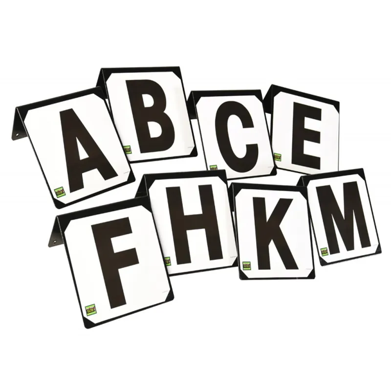 Stubbs Hook-on Dressage Markers - Set of 8 Letters/ABCEFHKM