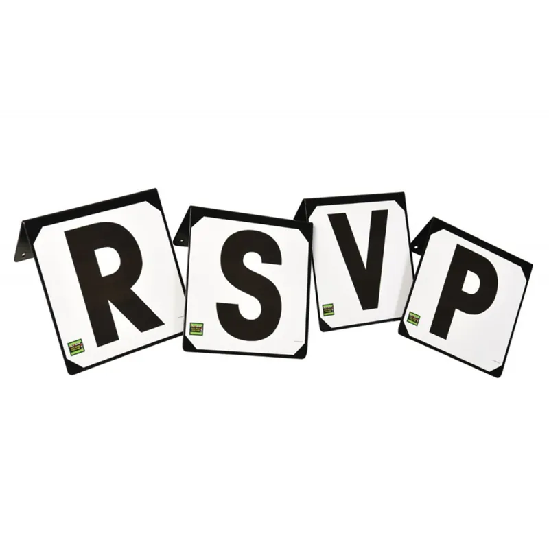 Stubbs Hook-on Dressage Markers - Set of 4 Letters/RSVP-1