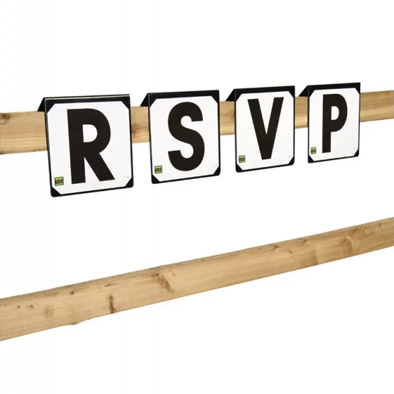 Stubbs Hook-on Dressage Markers - Set of 4 Letters/RSVP