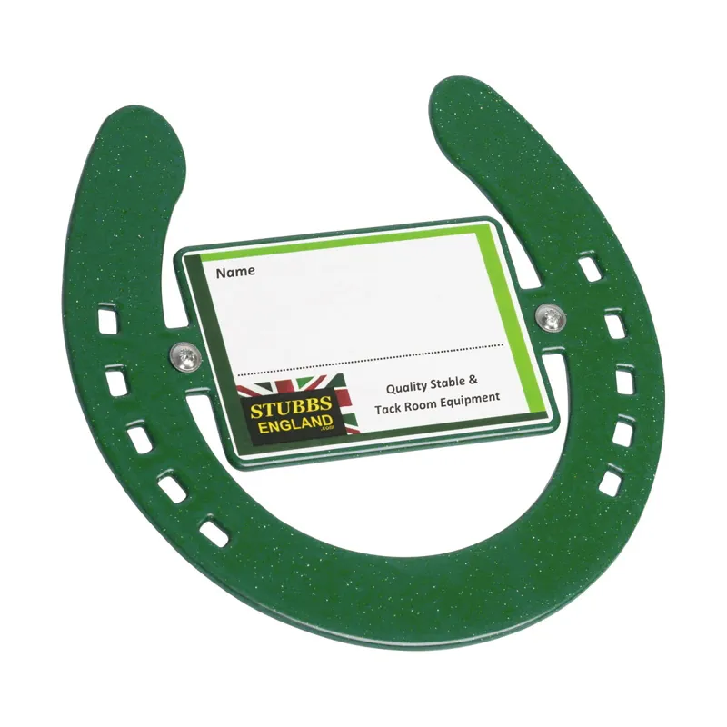 Stubbs Horseshoe Nameplate - Green