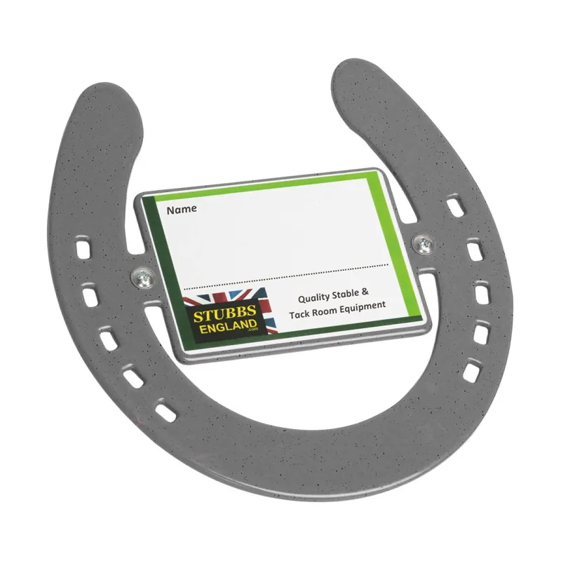Stubbs Horseshoe Nameplate - Grey