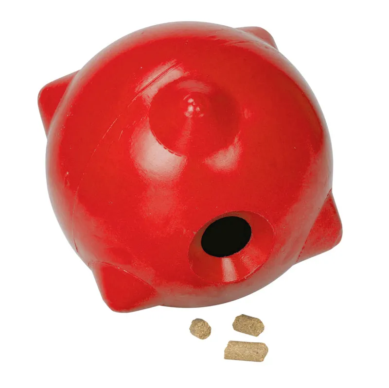 Stubbs Horsey Ball Treat Toy - Red