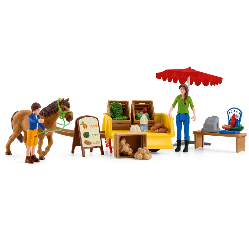 Schleich Sunny Day Mobile Farm Stand Toy Set