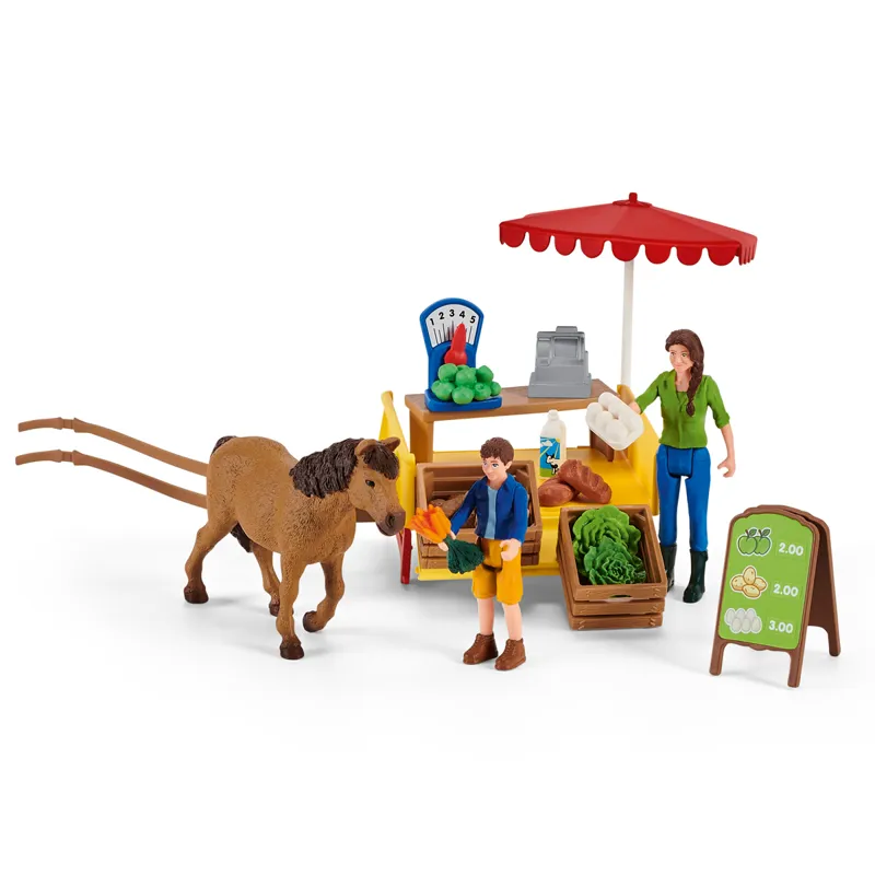 Schleich Sunny Day Mobile Farm Stand Toy Set-5