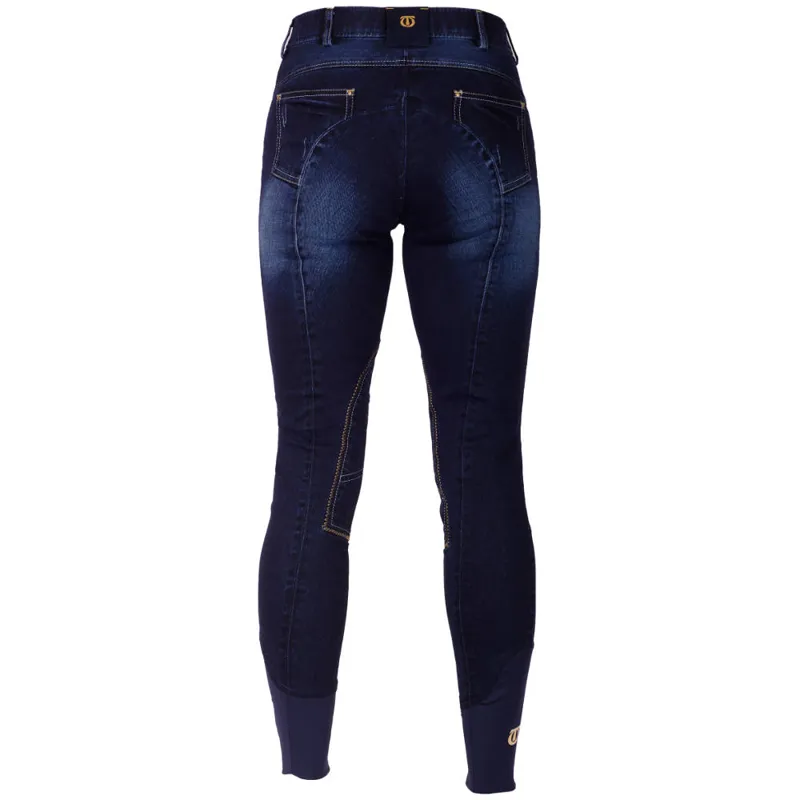 Tagg Houston Ladies Denim Breeches - Washed Denim-1