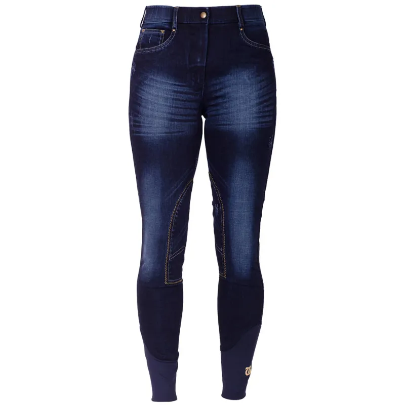 Tagg Houston Ladies Denim Breeches - Washed Denim-2