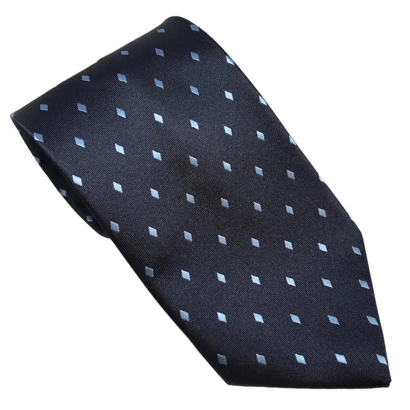 Equetech Diamond Adults Show Tie - Navy/Light Blue