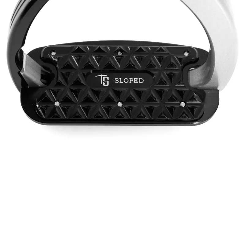 Tech Venice Sloped Evo Safety Stirrups - Titanium/Titanium-1