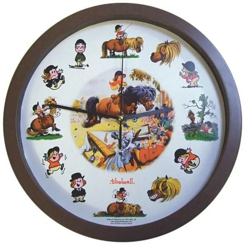 Thelwell Wall Clock with Horse Sounds