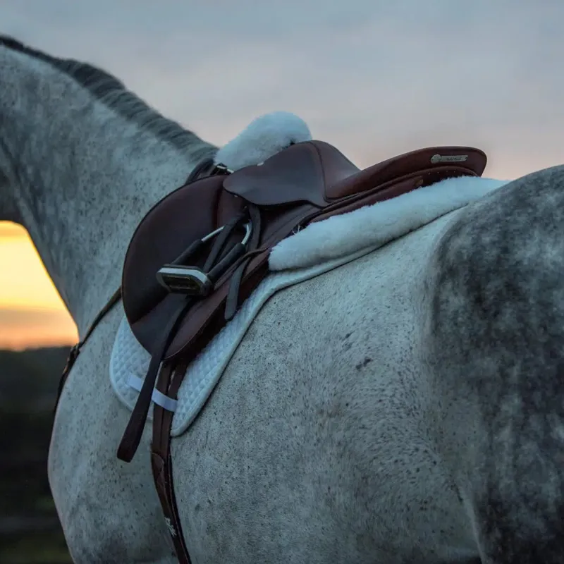 ThinLine Trifecta Half Pad with Sheepskin Rolls - White-1