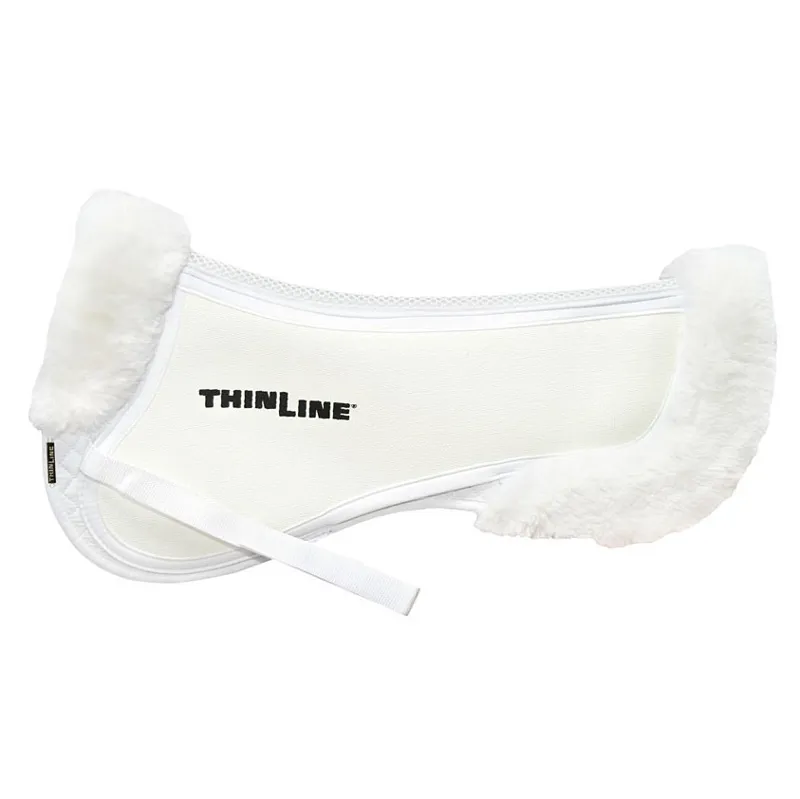 ThinLine Trifecta Half Pad with Sheepskin Rolls - White