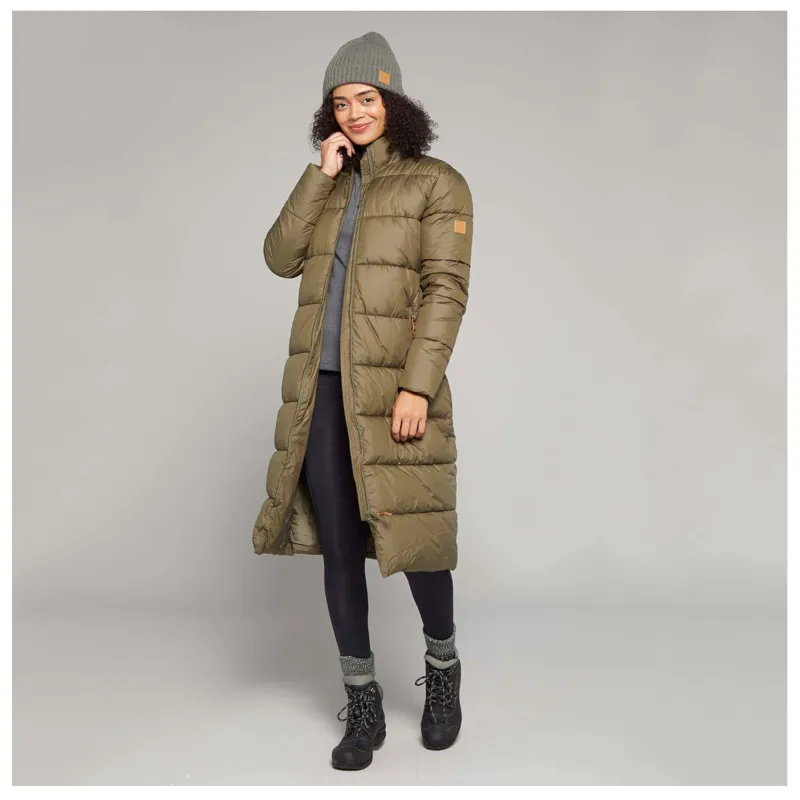 khaki padded coat ladies