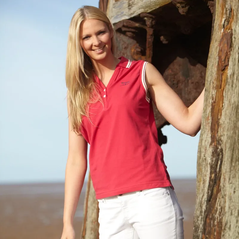 Toggi Ellen Sleeveless Ladies Polo Shirt Cherry