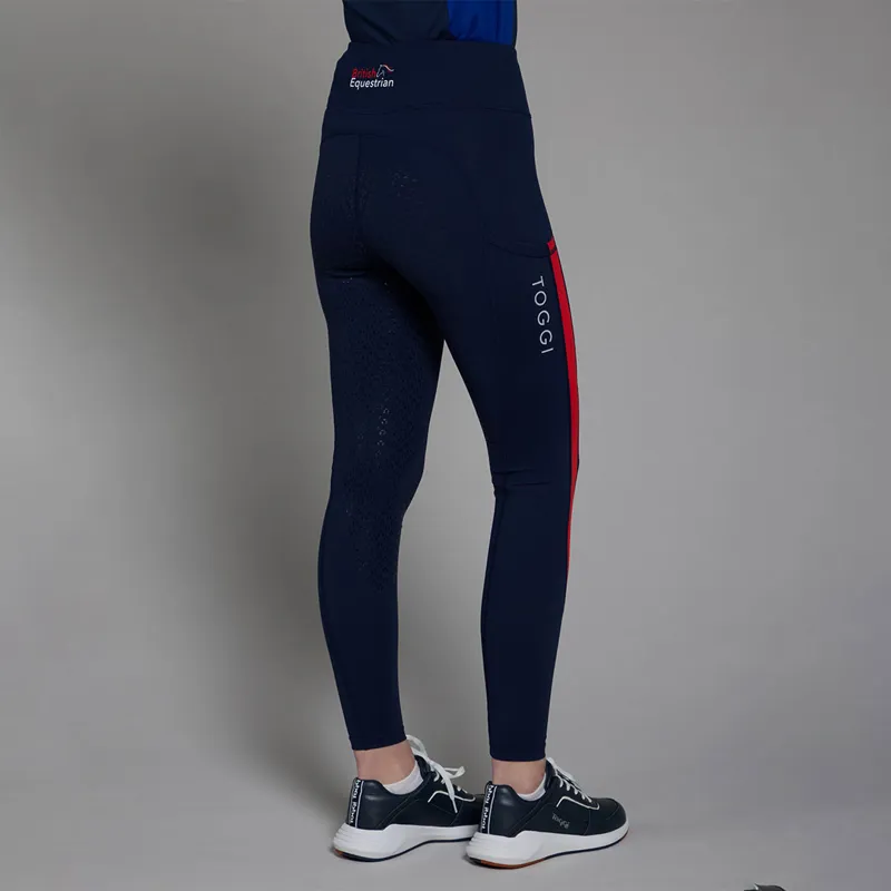 Toggi GBR Sculptor Full Grip Riding Ladies Tights - Navy-2