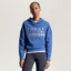 Tommy Hilfiger Paris Studded Logo Ladies Hoodie - Indigo Blue 